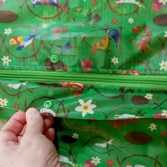 Disney Parks Enchanted Tiki Room Raincoat Birds Size 3XL Green - Picture 7 of 14